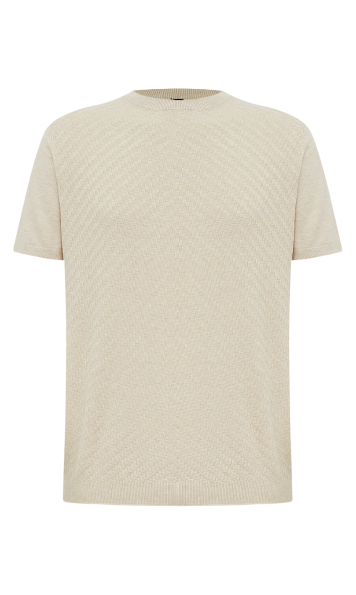 CAMISETA TRICOT TEXTURIZADA