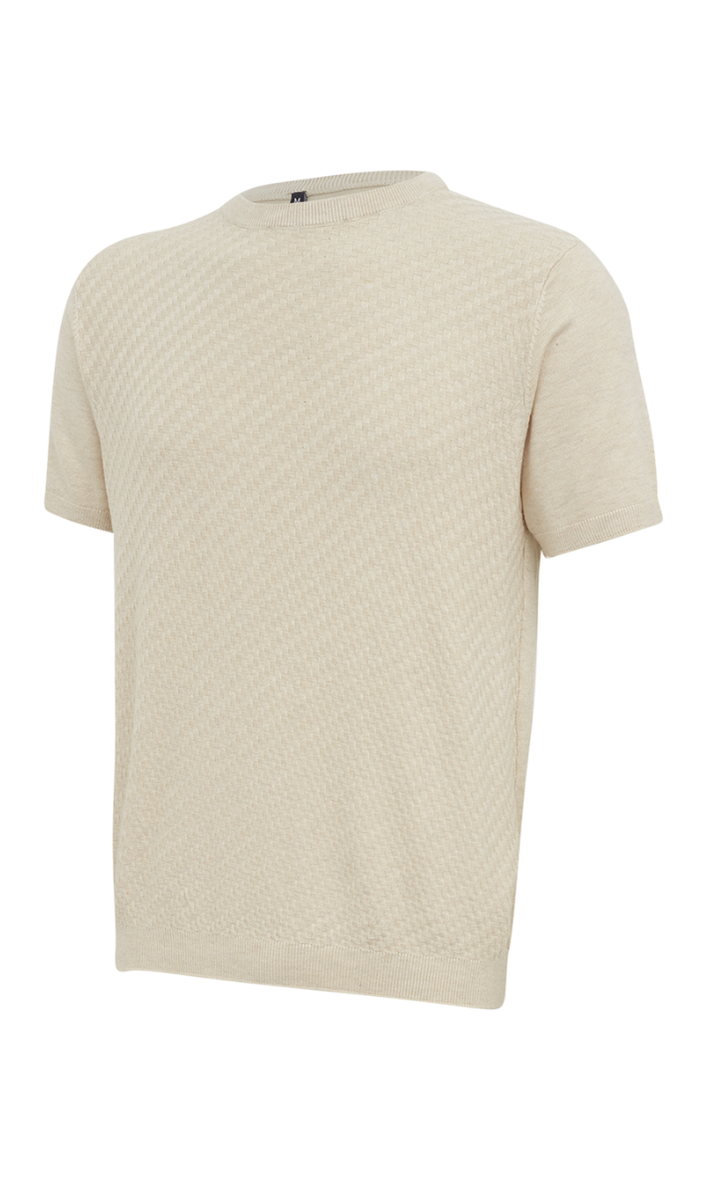 CAMISETA TRICOT TEXTURIZADA